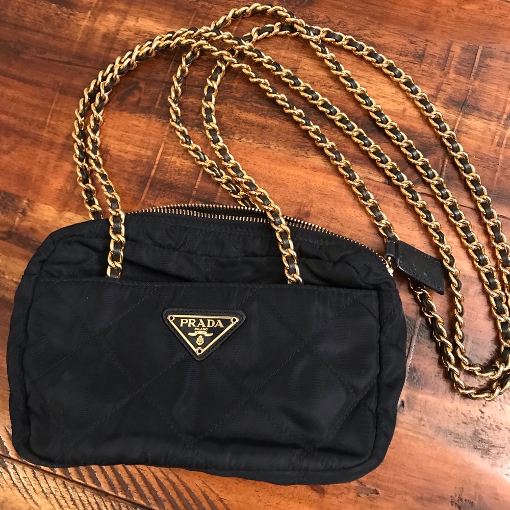 Prada Tessuto Blue Crossbody Bag